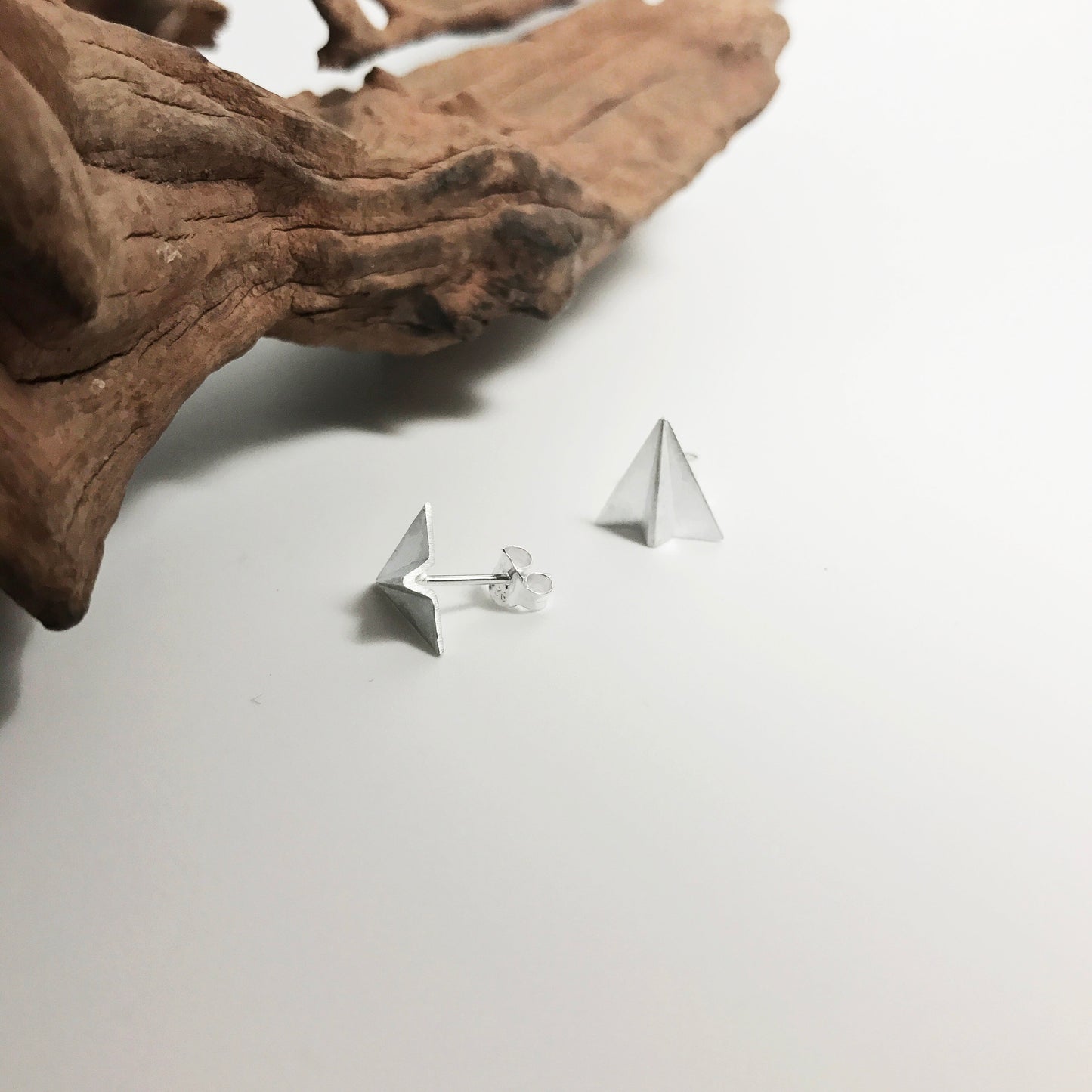 Paper Plane Sterling Silver Earrings