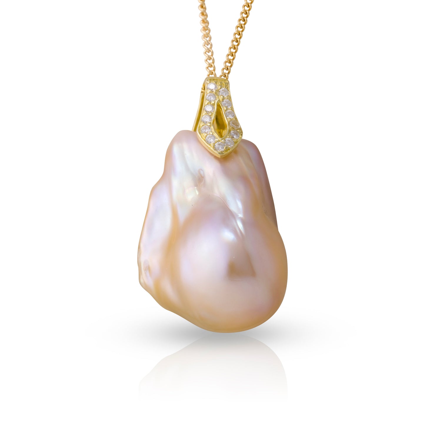 Baroque Pearl Pendant South China Genuine Pearl Swarovski Crystal
